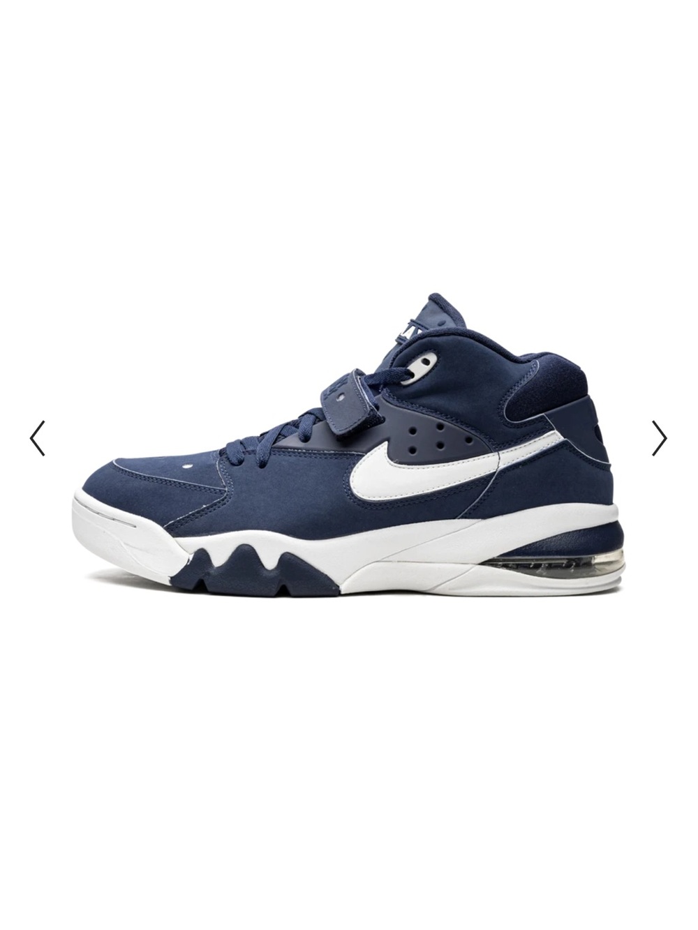 Nike Men’s Navy and White Mid-Top Sneakers